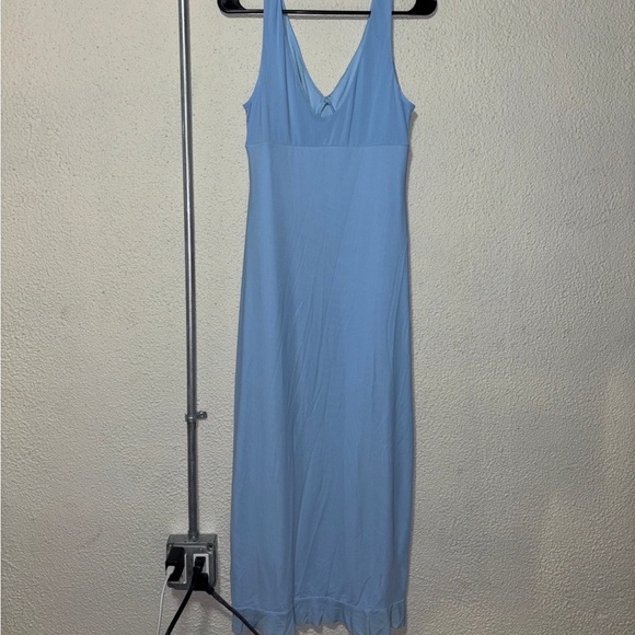 Chic Backless Light Blue Ruffle Dress - Picture 5 of 6